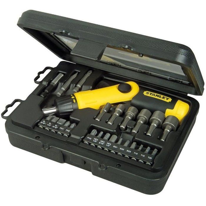 Articulated Pistol Ratchet Bit Screwdriver - 25 pcs