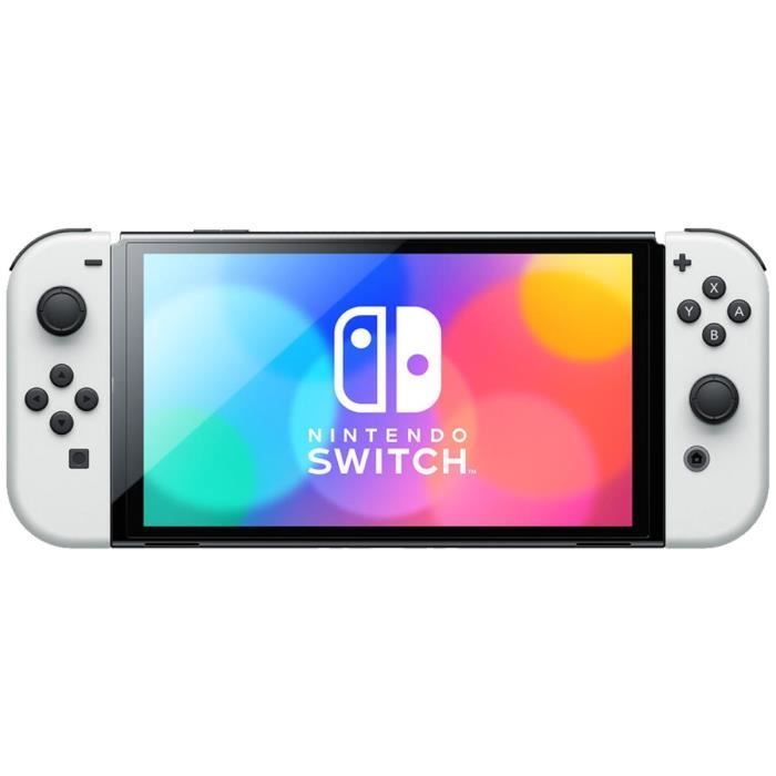 Nintendo Switch console (OLED model): New version, Intense Colors, 7-inch screen - with a White Joy-Con