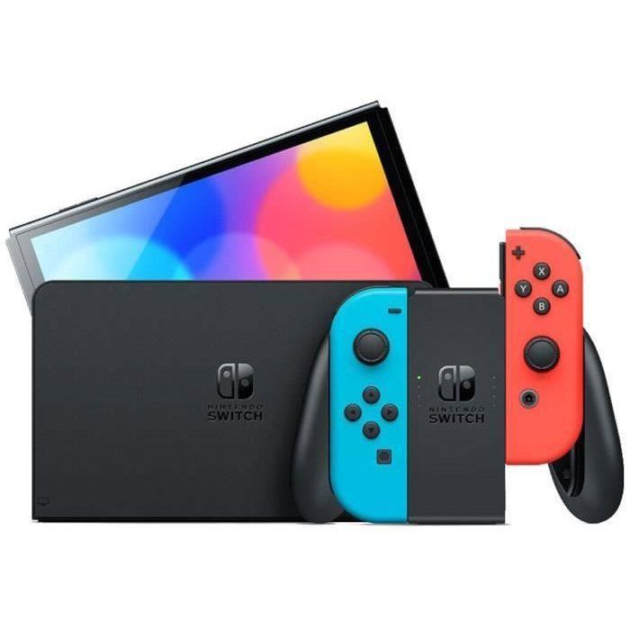 Nintendo Switch console (OLED model): New version, Intense Colors, 7-inch screen - with a Joy-Con Neon