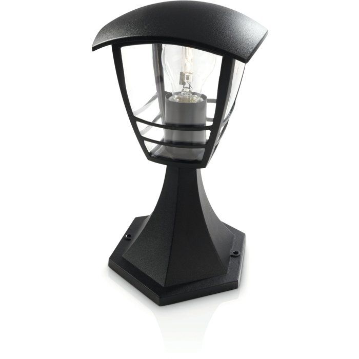 CREEK-Outdoor Bollard Metal H30cm Black Philips