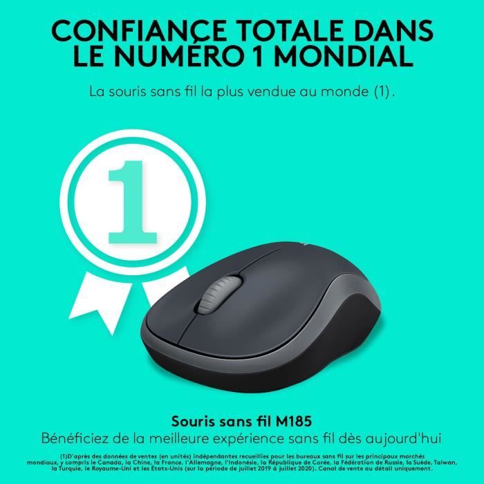 Logitech Wireless Optical Mouse - Gray M185