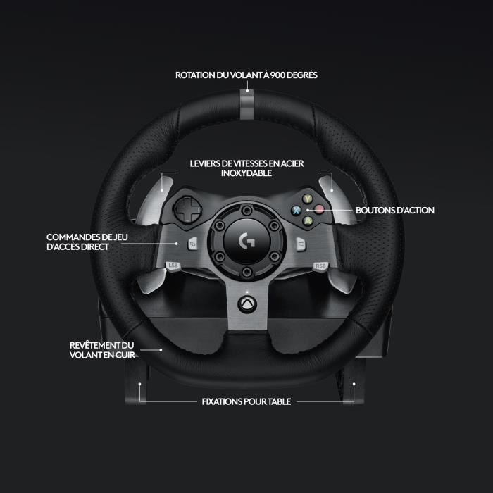 LOGITECH G920 Driving Force Racing Wheel - Xbox One and PC