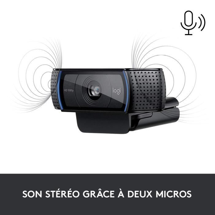 LOGITECH Webcam HD Pro C920 Refresh - Built-in Microphone - Ideal FaceTime and Skype