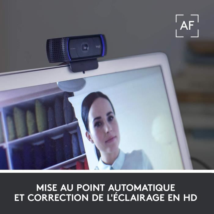 LOGITECH Webcam HD Pro C920 Refresh - Built-in Microphone - Ideal FaceTime and Skype