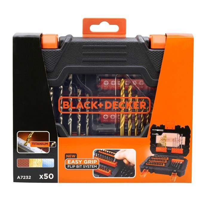 BLACK & DECKER Box 50 accessories drilling screw A7232