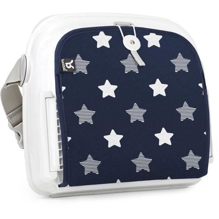Baby booster seat for dining table - BENBAT - Portable and washable - Easy to fold - Adjustable safety harness - Navy