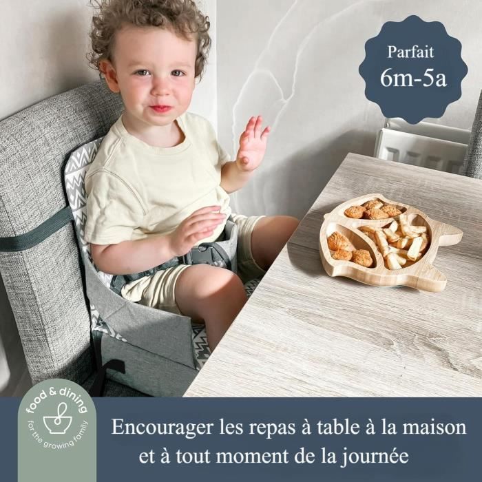 Booster seat for children - DREAMBABY - ON-THE-GO - Portable with storage compartments - Lightweight, compact and easy to carry