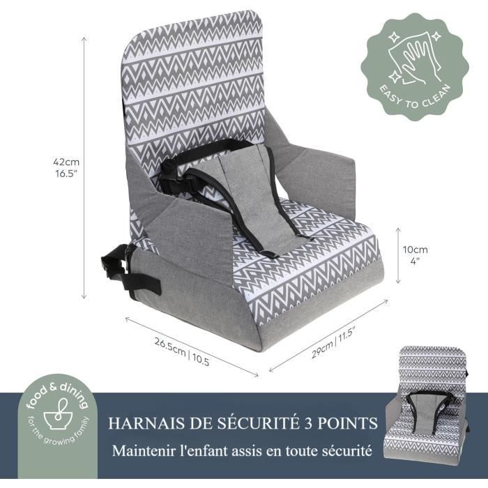 Booster seat for children - DREAMBABY - ON-THE-GO - Portable with storage compartments - Lightweight, compact and easy to carry
