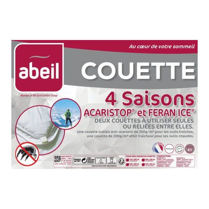 Abeil duvet 4 anti-Acurian seasons 240x260cm