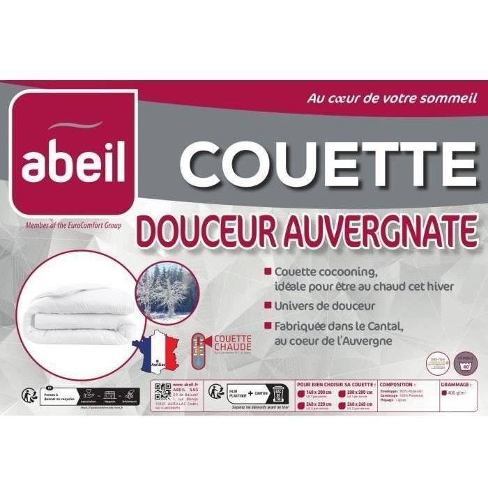 Warm duvet 400gr/m² Douceur Auvergnate - 140 x 200 cm - 1 person - ABEIL