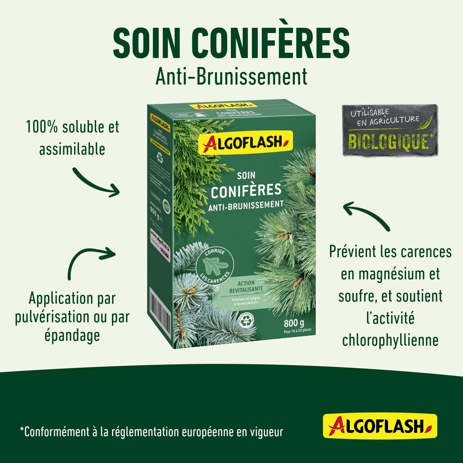Anti -Brunion Conifers treatment - Algoflash Naturasol Naturasol - 800g