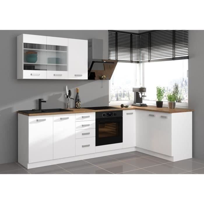 ATLAS 2-door sink unit - L 80 x H 82 x D52 cm - White decor - Sold without worktop