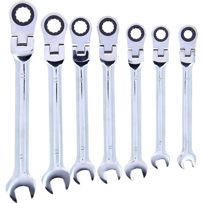 7 Ratchet combination wrenches - PRECISION STEEL