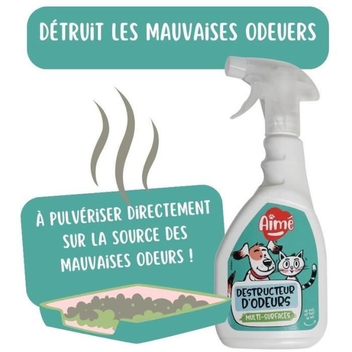 AIME Spray Destruct'odeur animal urine - 500 ml