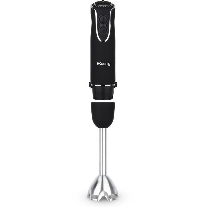 3 in 1 hand blender - H.Koenig - MIX75 - 850 W - 5 speeds + Turbo - Stainless steel blades - Accessories included