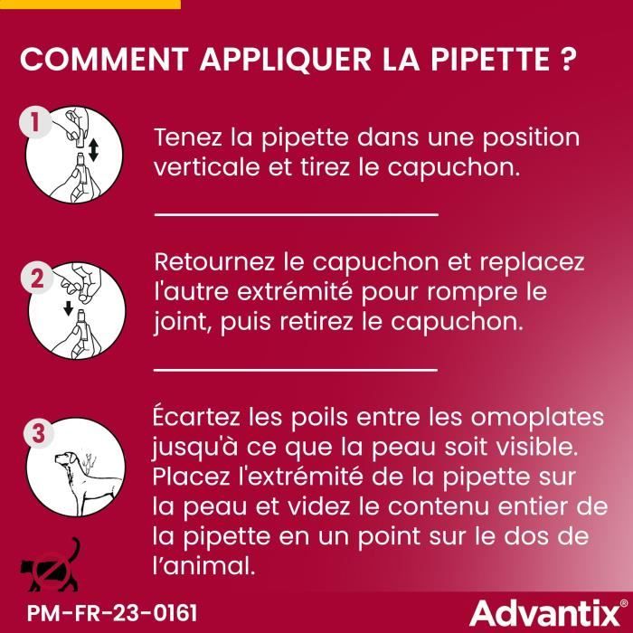 ADVANTIX 4 antiparasitic pipettes - For small dogs from 4 to 10kg
