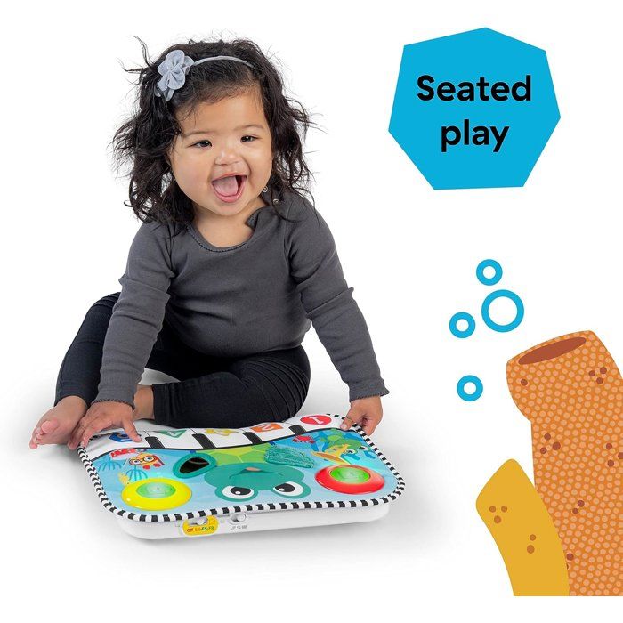 BABY EINSTEIN Ocean Explorers Neptune's Kick & Explore musical play mat, crib toy, from birth