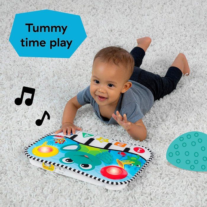 BABY EINSTEIN Ocean Explorers Neptune's Kick & Explore musical play mat, crib toy, from birth