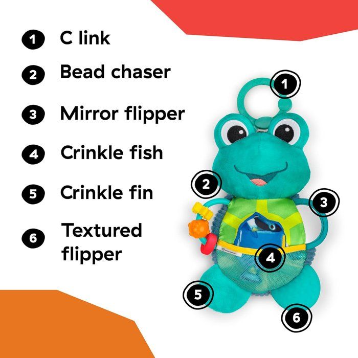 BABY EINSTEIN Ocean Explorers Neptune's Sensory Sidekick plush toy, from birth