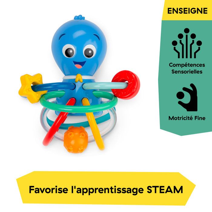 BABY EINSTEIN Ocean Explorers Opus' Shake & Soothe Teethers, toy and rattle, from birth