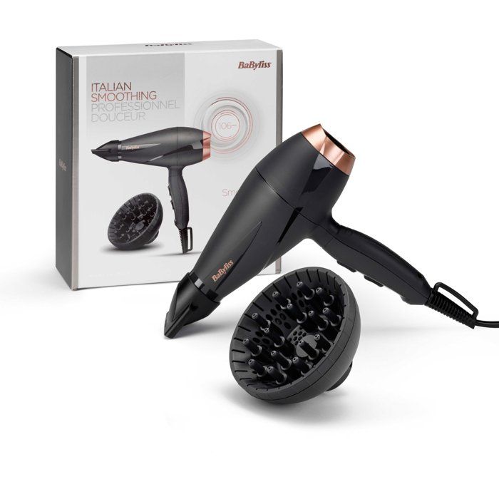 BABYLISS 6709DE - Hair dryer Smooth Pro 2100W - 2 temperatures / 2 speeds - 106 km / h air speed - Cold air button