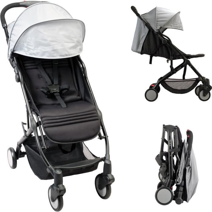 BAMBIKID Yuko City Stroller - Ultra Compact - Gray