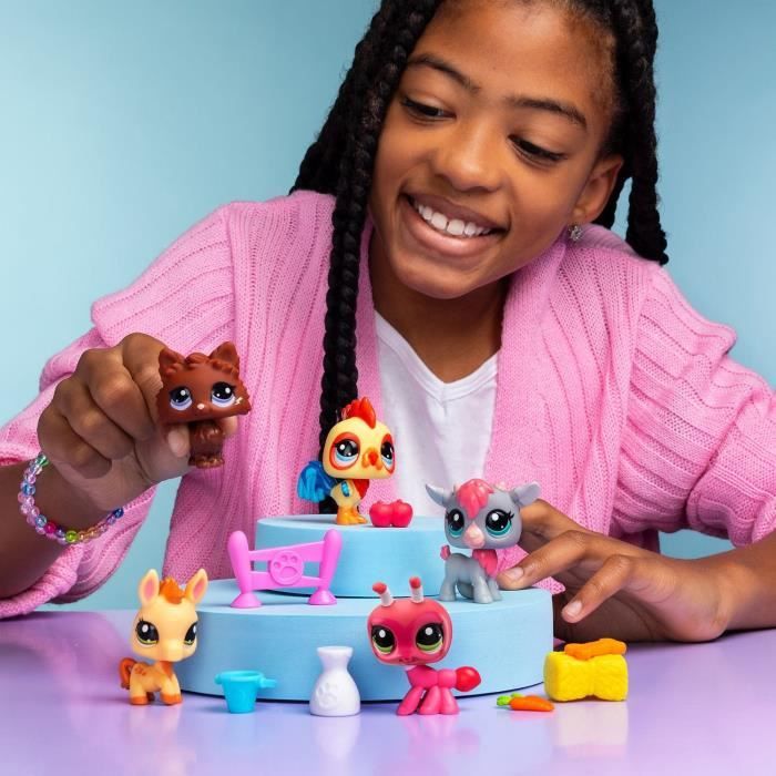 BANDAI - Littlest Pet Shop - Collector Set Farm Theme - 5 animals and accessories - BF00510