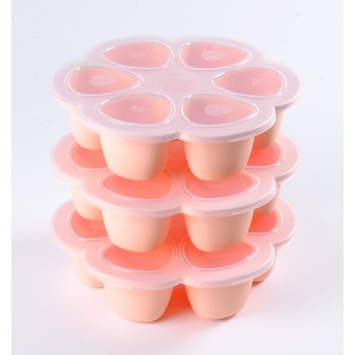 BEABA Multiportions silicone 6x150 ml pink