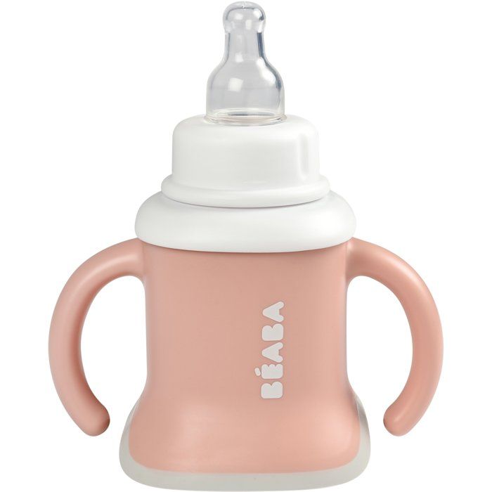 BEABA evoluclip 3 in 1 old pink mug