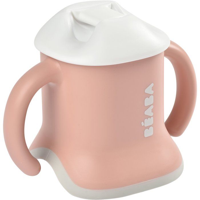 BEABA evoluclip 3 in 1 old pink mug
