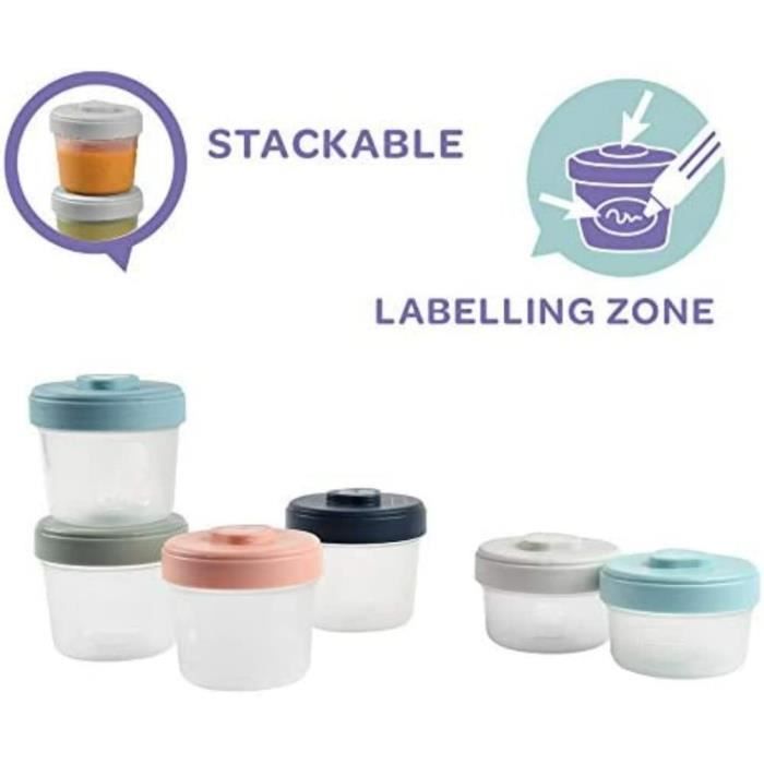 BEABA Set 1st age 6 portions clip - (2x90ml + 4x150ml)