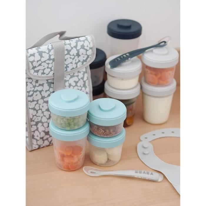 BEABA Set 2nd age 8 portions clip - (4x150ml + 4x250ml)