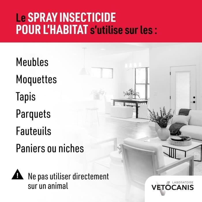 VETOCANIS Anti-flea and anti-mite spray for the home - 500 ml - For cat and dog