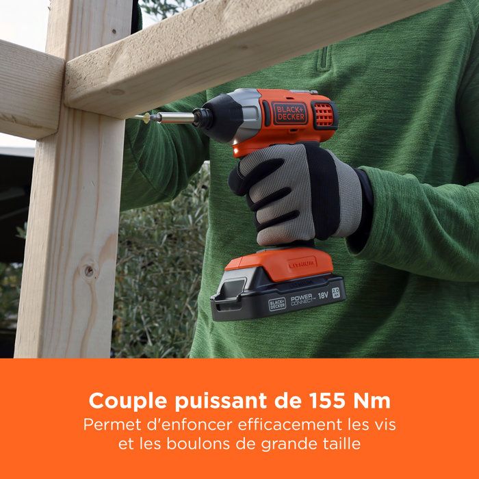 BLACK & DECKER BDCIM18N-XJ Cordless Impact Driver - 18 V - Lithium