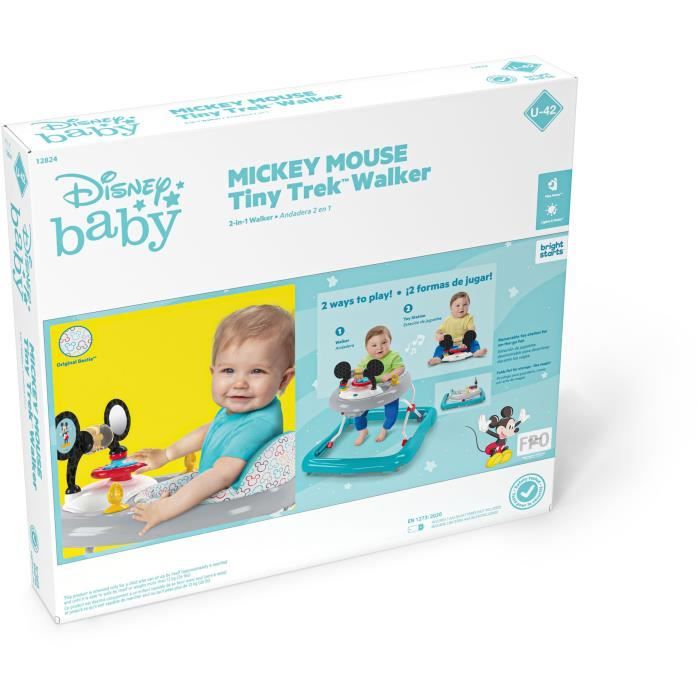 Bright Starts Trotteur Bébé Disney Baby Mickey - Bright and musical - 61 x 69 x 63 cm - Multicolor - of 6 months