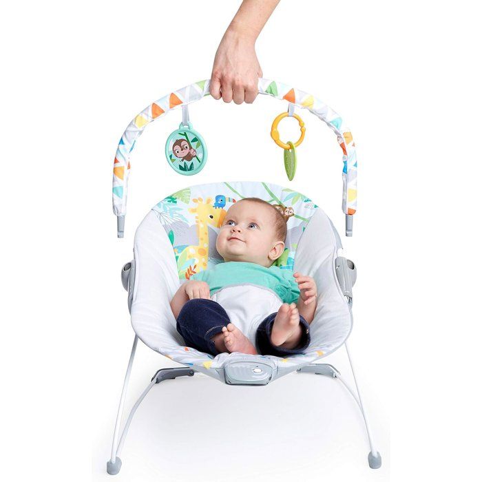 BRIGHT STARTS Baby bouncer - vibrating - safari fun 