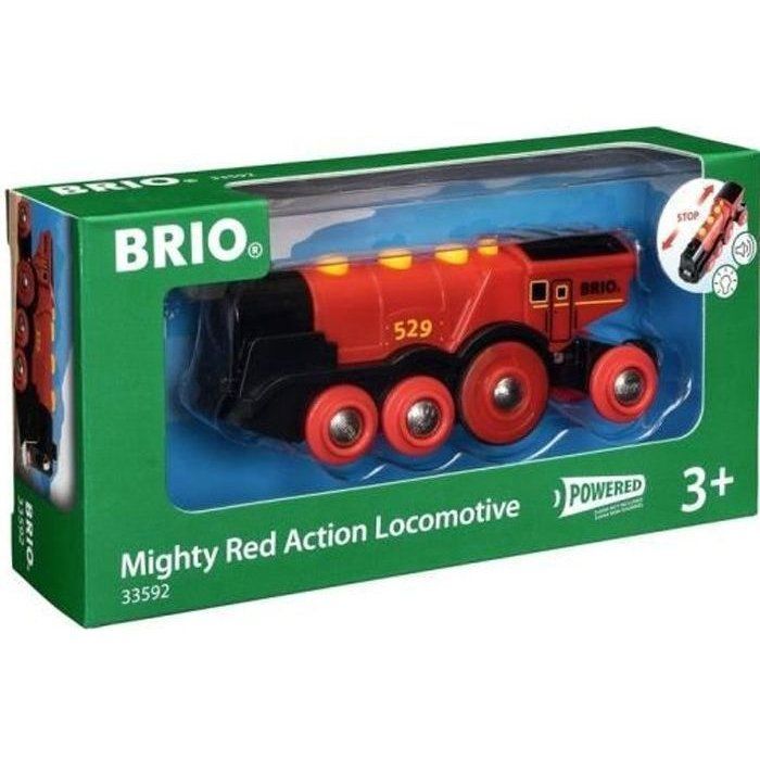 BRIO World - 33592 - Powerful Red Stack Locomotive - Wooden Toy