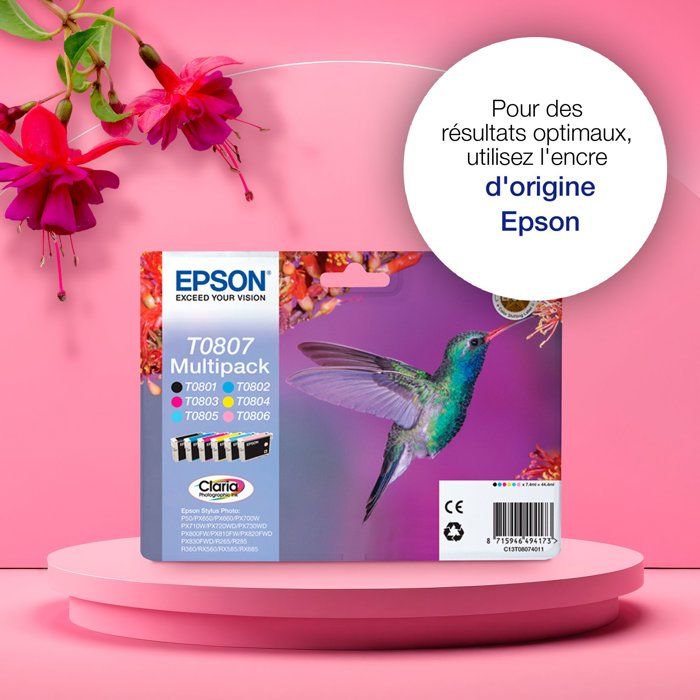 Epson T0807 Colibri Multipack Color Ink Cartridges