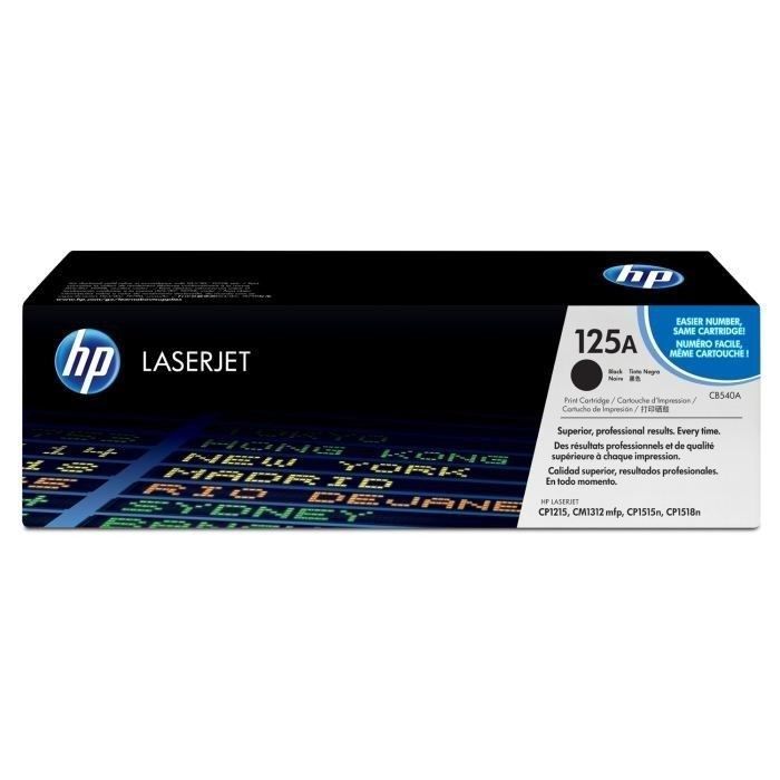HP 125A Genuine Black LaserJet Toner (CB540A) for HP Color LaserJet CM1312 / CP1215 / CP1217 / CP1515 / CP1518