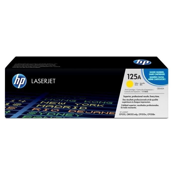 HP 125A Original Yellow LaserJet Toner Cartridge (CB542A) for HP Color LaserJet CM1312 / CP1215 / CP1217 / CP1515 / CP1518
