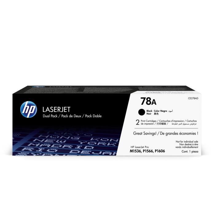 HP 78A Genuine Black LaserJet Toner (CE278A) for HP LaserJet M1536 / P1566 / P1606