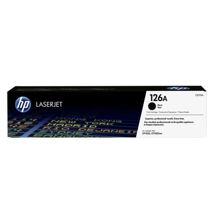HP 126A Genuine Black LaserJet Toner (CE310A) for HP LaserJet Pro 100 Color MFP M175 / 200 Color MFP M275 / CP1025