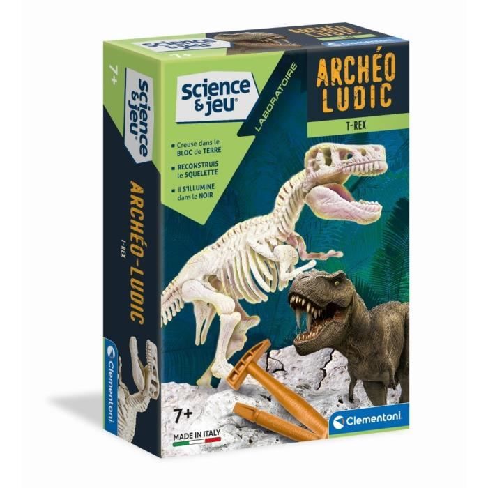 CLEMENTONI Archéo Ludic - T-Rex Phosphorescent - Science & Jeu