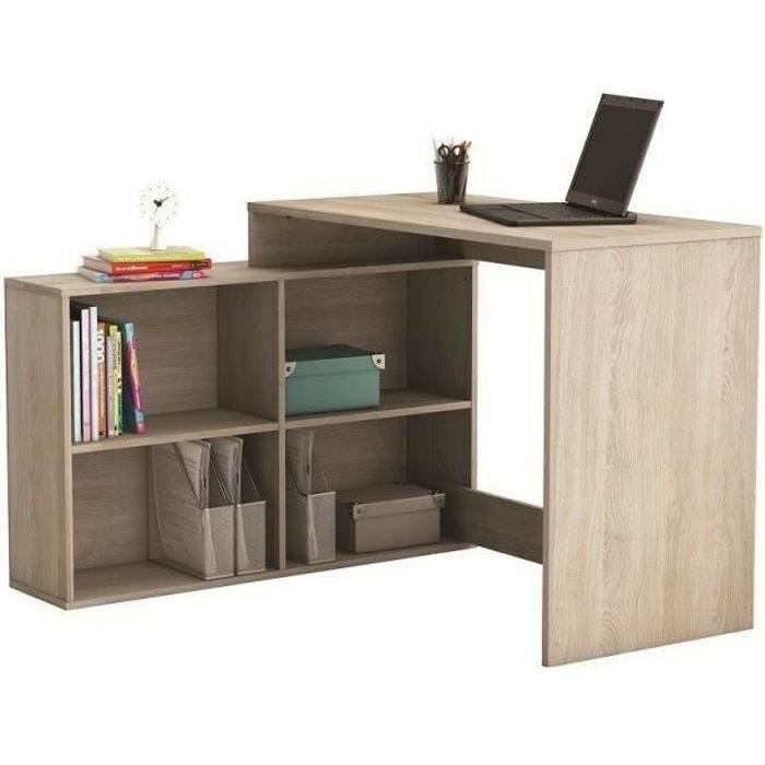 NAGANO Contemporary corner desk oak decor Shannon - W 112 cm