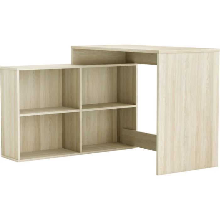NAGANO Contemporary corner desk oak decor Shannon - W 112 cm