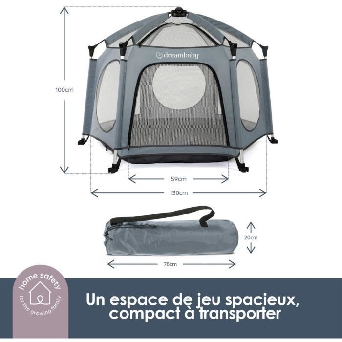 Adventure Parc Pop-Up - DREAMBABY - Fabric with carrying bag - Anti-UV covers (outdoor use) - Ø 1.3 m - H1 m