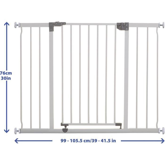 DREAMBABY Safety gate Extra large LIBERTY - By pressure - L 99/105.5 x H 75 cm - White