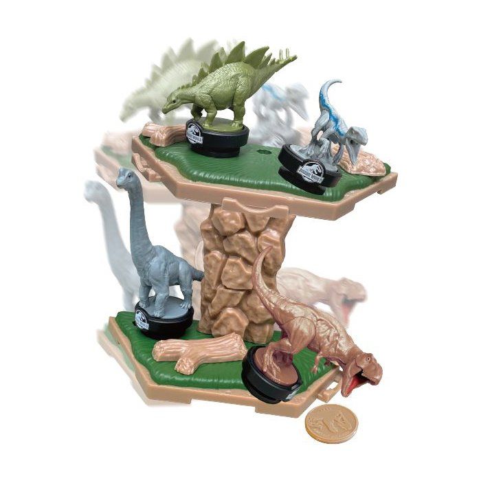 Balancing Game - EPOCH GAMES - Jurassic World Island Quake - Dinosaurs on Platform, Last One Standing Wins!