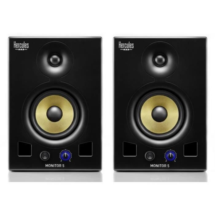 HERCULES Speaker Monitor 5 - 2 times 80 Watts RMS - 160 Watts Peak Power - Bi Amplification LF50 Watts and HF 30 Watts