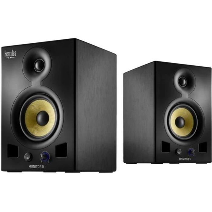 HERCULES Speaker Monitor 5 - 2 times 80 Watts RMS - 160 Watts Peak Power - Bi Amplification LF50 Watts and HF 30 Watts